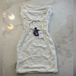 Windsor Mini pearly white dress XSMALL
